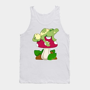 Frog at Sleeping with Mushroom Tank Top